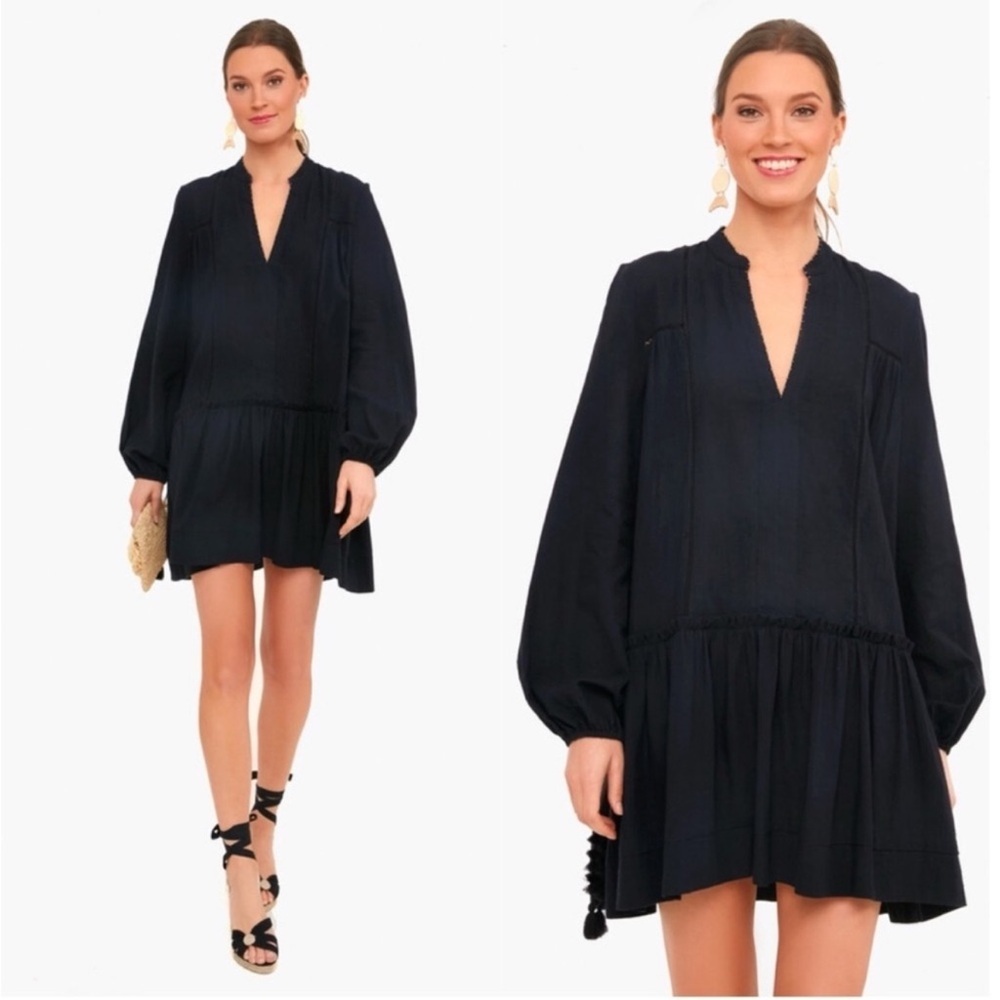 Tuckernuck Ophelia Coverup Dress XS NWT Black Cotton Mini Boho Resort Chic